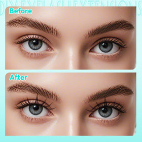 Back view of AMZGIRL LASH Glitter Lash Clusters Kit showing product details