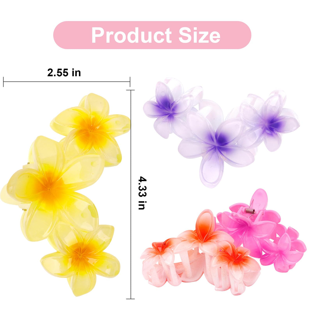 Back view of ANBALA flower hair clip showcasing its non-slip feature