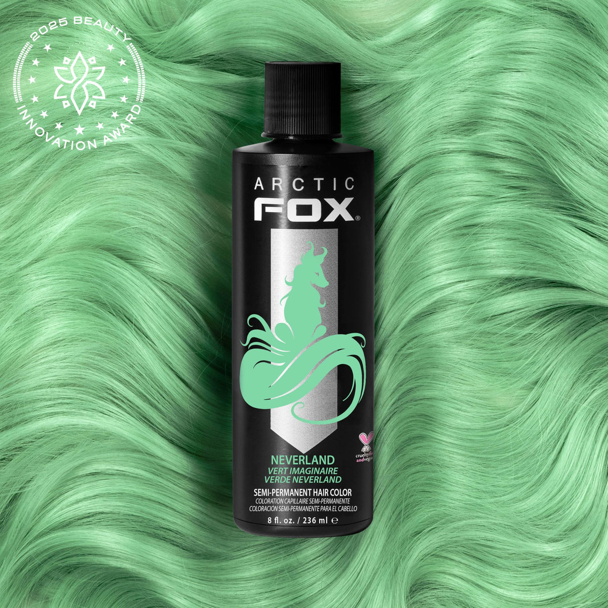 Back view of ARCTIC FOX Semi-Permanent Hair Color Neverland bottle