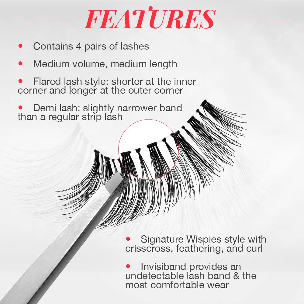 Back view of Ardell Demi Wispies Lashes packaging