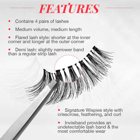 Back view of Ardell Demi Wispies Lashes packaging