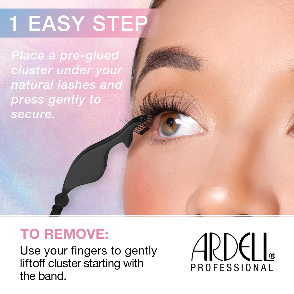 Back view of Ardell Press On Lashes Naked Natural packaging