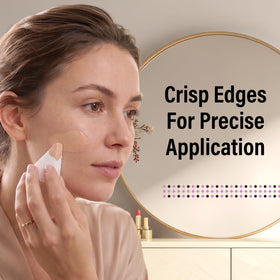 Back view of Artist's Choice triangle cosmetic sponges pack