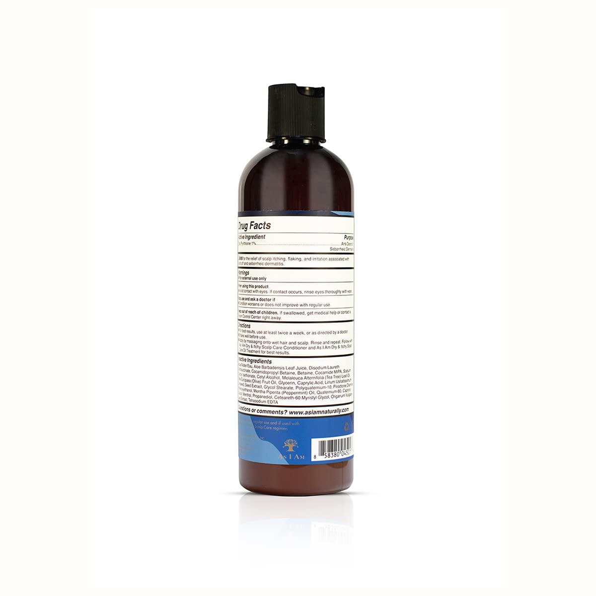 Back view of As I Am Dry & Itchy Scalp Care Shampoo