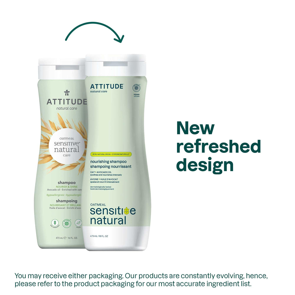 Back view of ATTITUDE Hair Shampoo for Sensitive Dry Scalp