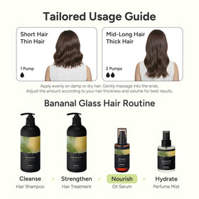 Back view of BANANAL Hair Perfume Oil & Serum bottle