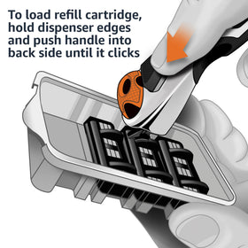 Back view of Basics 3-Blade Razor cartridge packaging