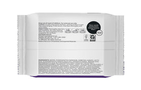 Back view of Basics Makeup Remover Wipes packaging