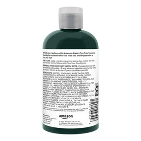 Back view of Basics Tea Tree Oil Shampoo bottle