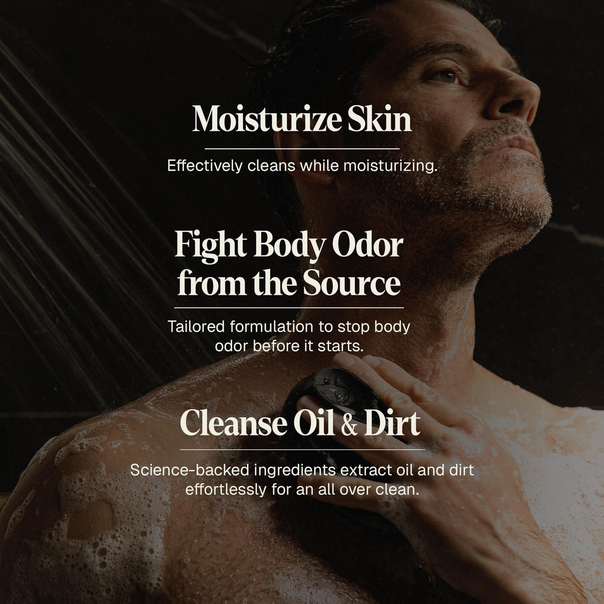 Back view of Black Wolf Moisturizing Body Wash bottle