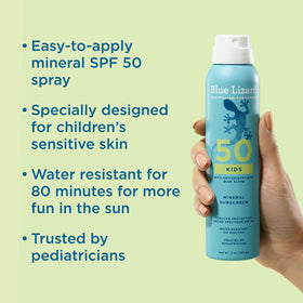 BACK view of BLUE LIZARD Kids Mineral Sunscreen Spray