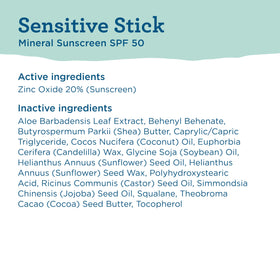 Back view of BLUE LIZARD Sensitive Mineral Sunscreen Stick SPF 50