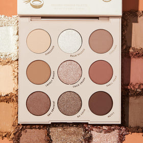 Back view of ColourPop Going Coconuts Eyeshadow Palette packaging