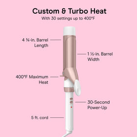 Back view of Conair Curling Iron showing swivel cord