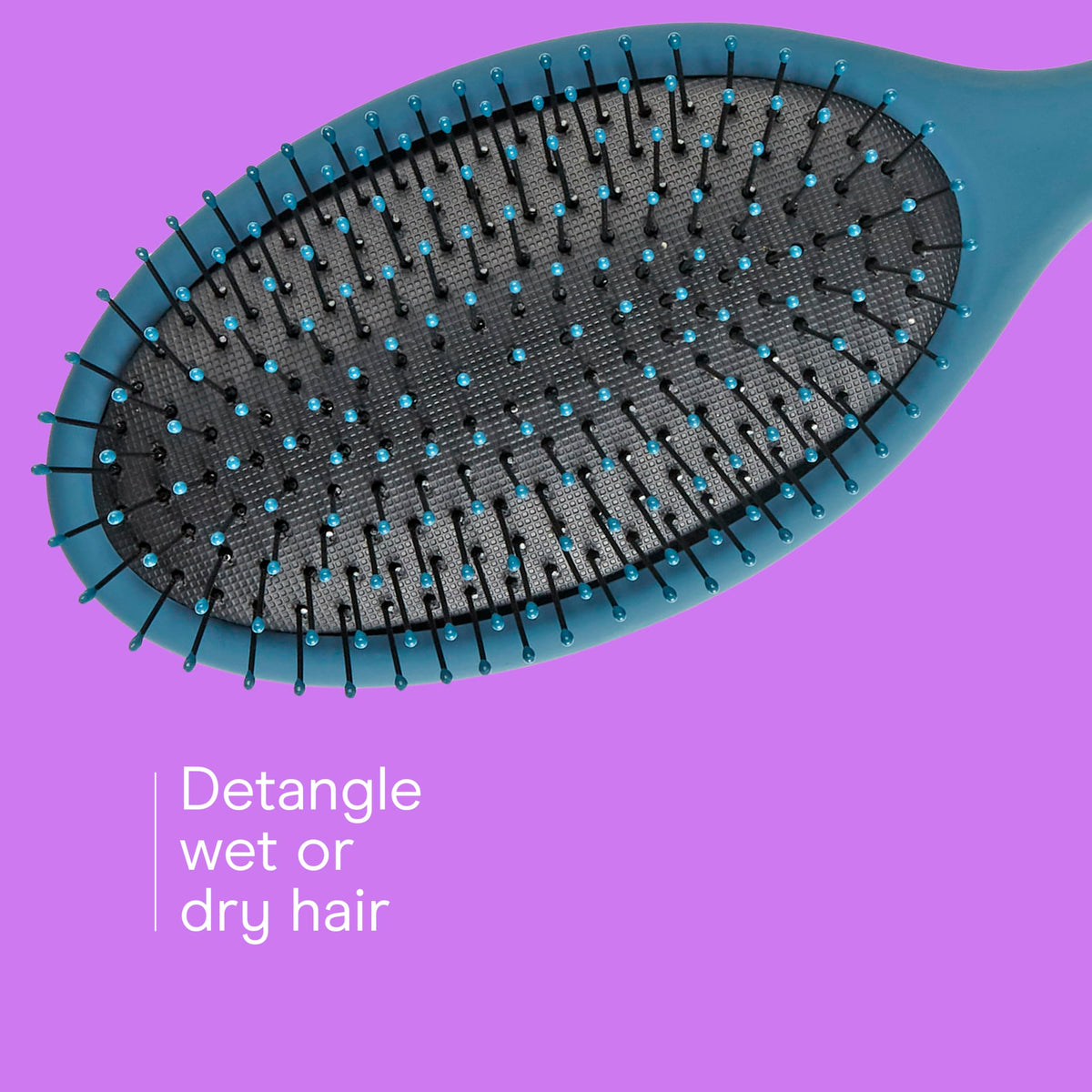 Back view of Conair detangling brush showing cushioned base