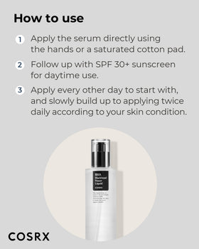 Back view of COSRX toner bottle with ingredient list