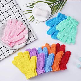 Back view of CVNDKN Exfoliating Shower Gloves