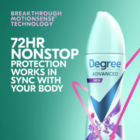 Back view of Degree Antiperspirant Deodorant Dry Spray Lavender & Waterlily