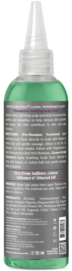 Back view of Design Essentials Peppermint & Aloe Scalp Tonic