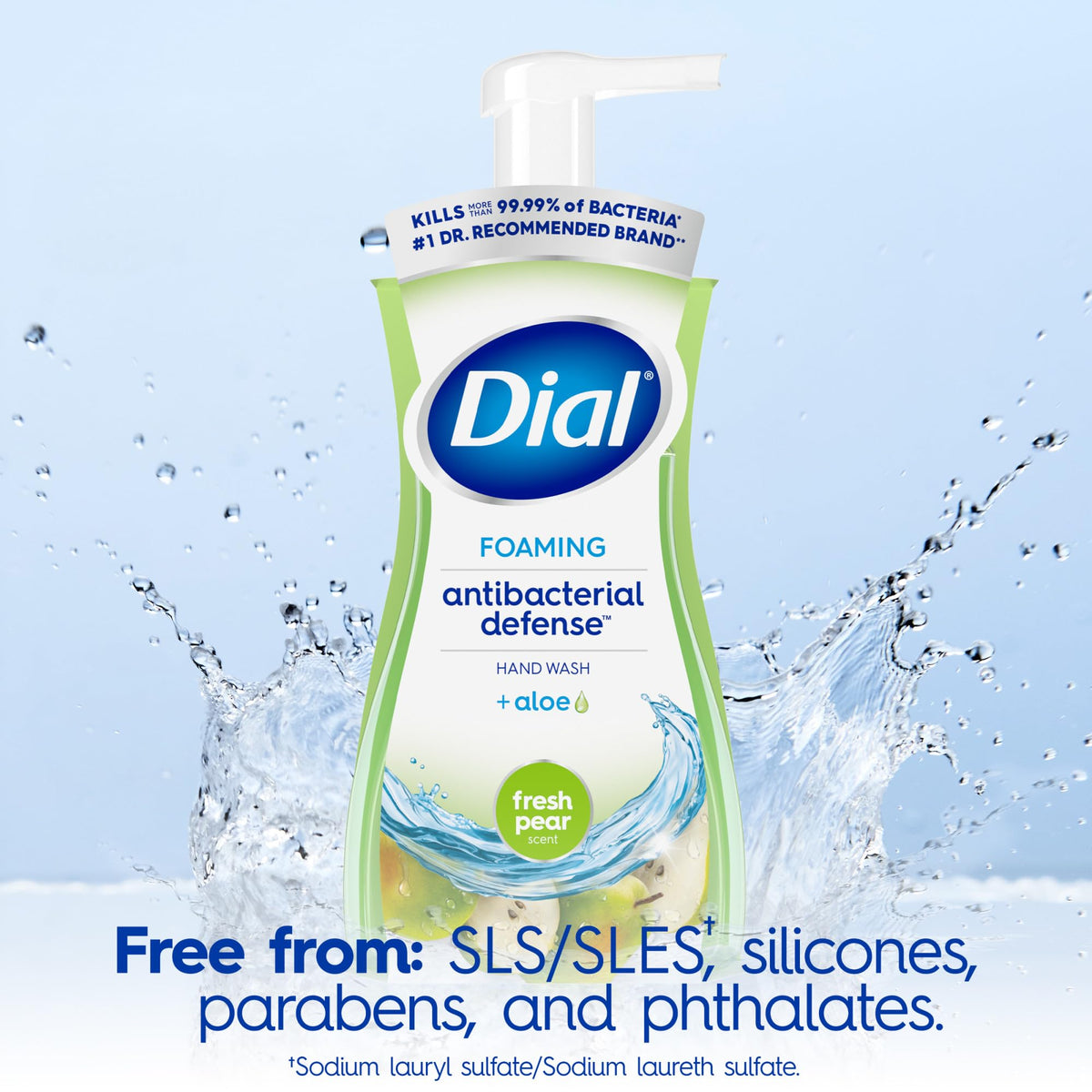 Back view of Dial Antibacterial Defense Foaming Hand Soap