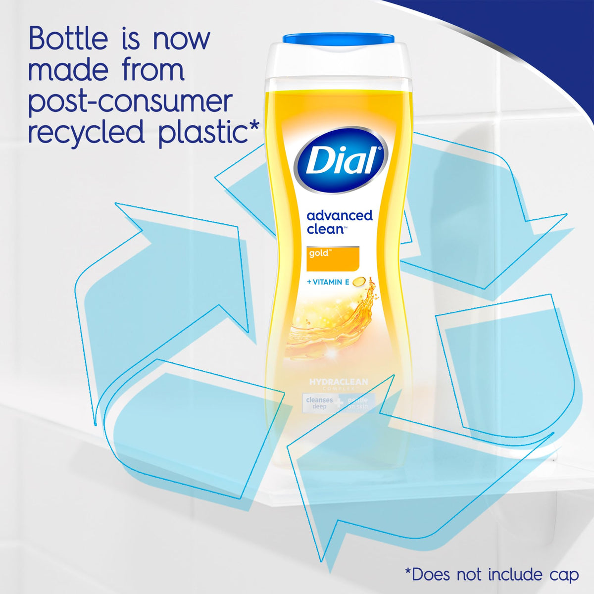Back view of Dial Body Wash Gold bottle with ingredients list