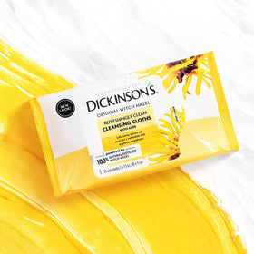Back view of Dickinson's Witch Hazel Cleansing Cloths packaging