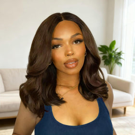 Back view of Douyin Bob Wig highlighting the body wave style