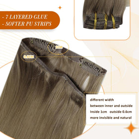 Back view of Full Shine Clip-in Hair Extensions