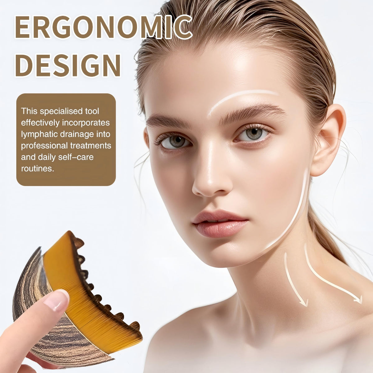 Back view of Generic Lymphatic Contour Face Brush