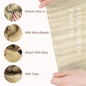 Back view of GOO GOO Genius Weft Hair Extensions