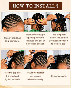 Back view of hairstyle using REMESSE Miracle Knots Crochet Hair