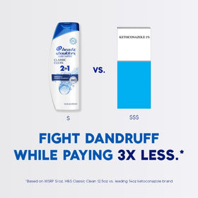 Back view of Head & Shoulders Classic Clean shampoo and conditioner bottles