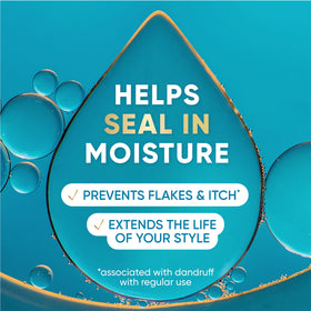Back view of Head & Shoulders Royal Oils Daily Moisture Scalp Cream packaging