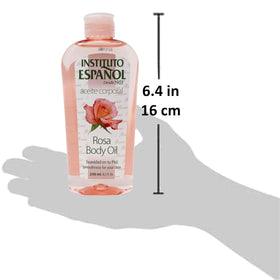 Back view of Instituto Español Rosa Body Oil bottle