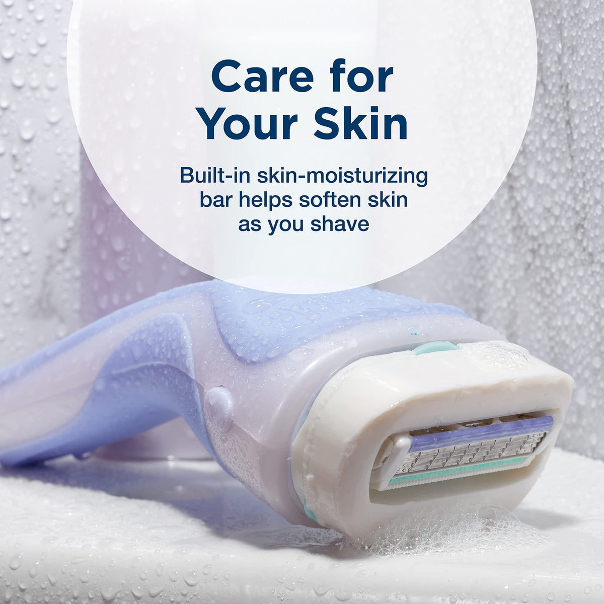 Back view of INTUITION Pure Nourishment Razor Refills packaging