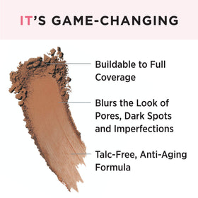 Back view of IT Cosmetics CC+ Airbrush Perfecting Powder Foundation Deep (N) packaging