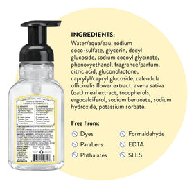 Back view of J.R. Watkins Moisturizing Foam Hand Soap packaging