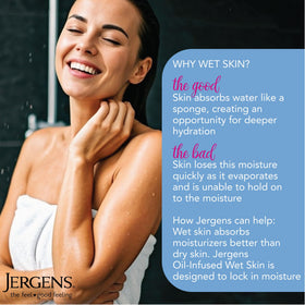 Back view of Jergens Wet Skin Body Moisturizer with Coconut Oil