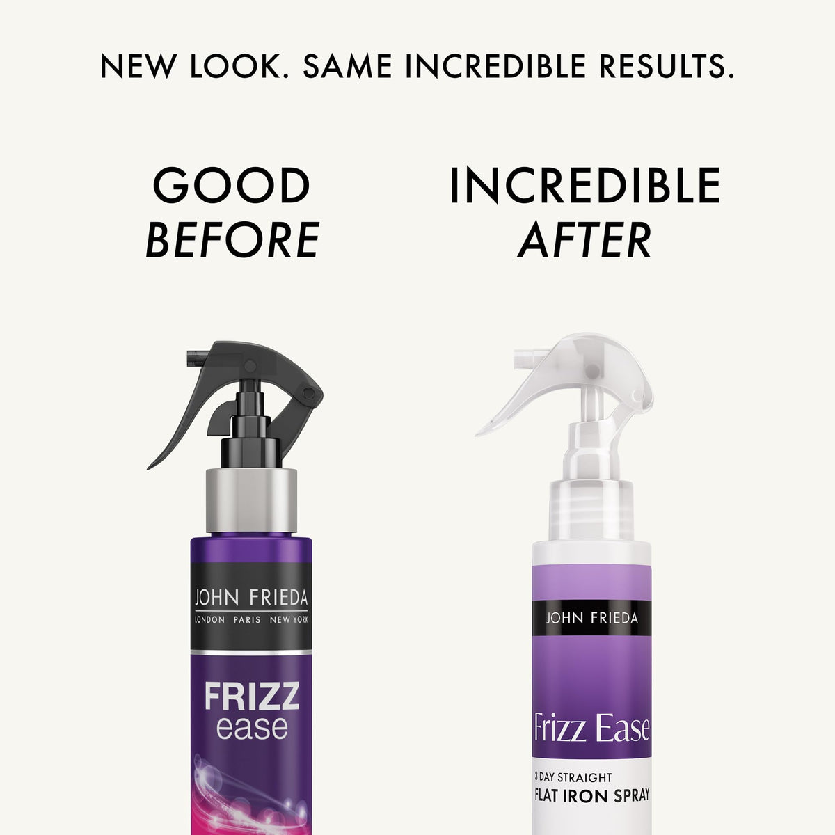 Back view of John Frieda Frizz Ease Flat Iron Spray bottle