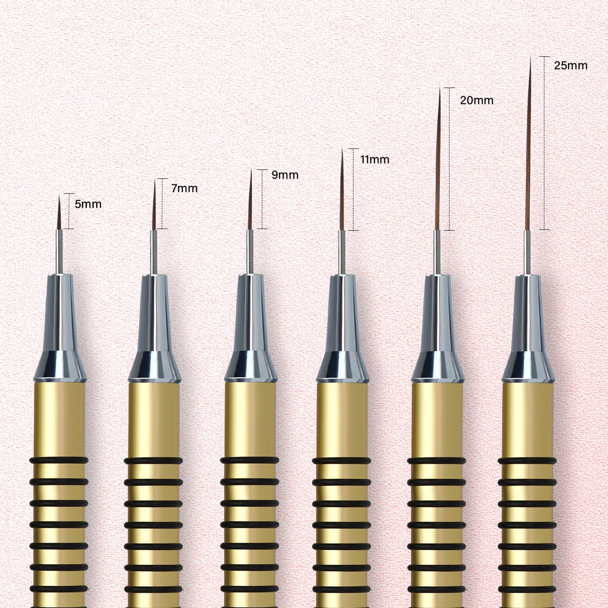 Back view of Komall Nail Art Brushes Set