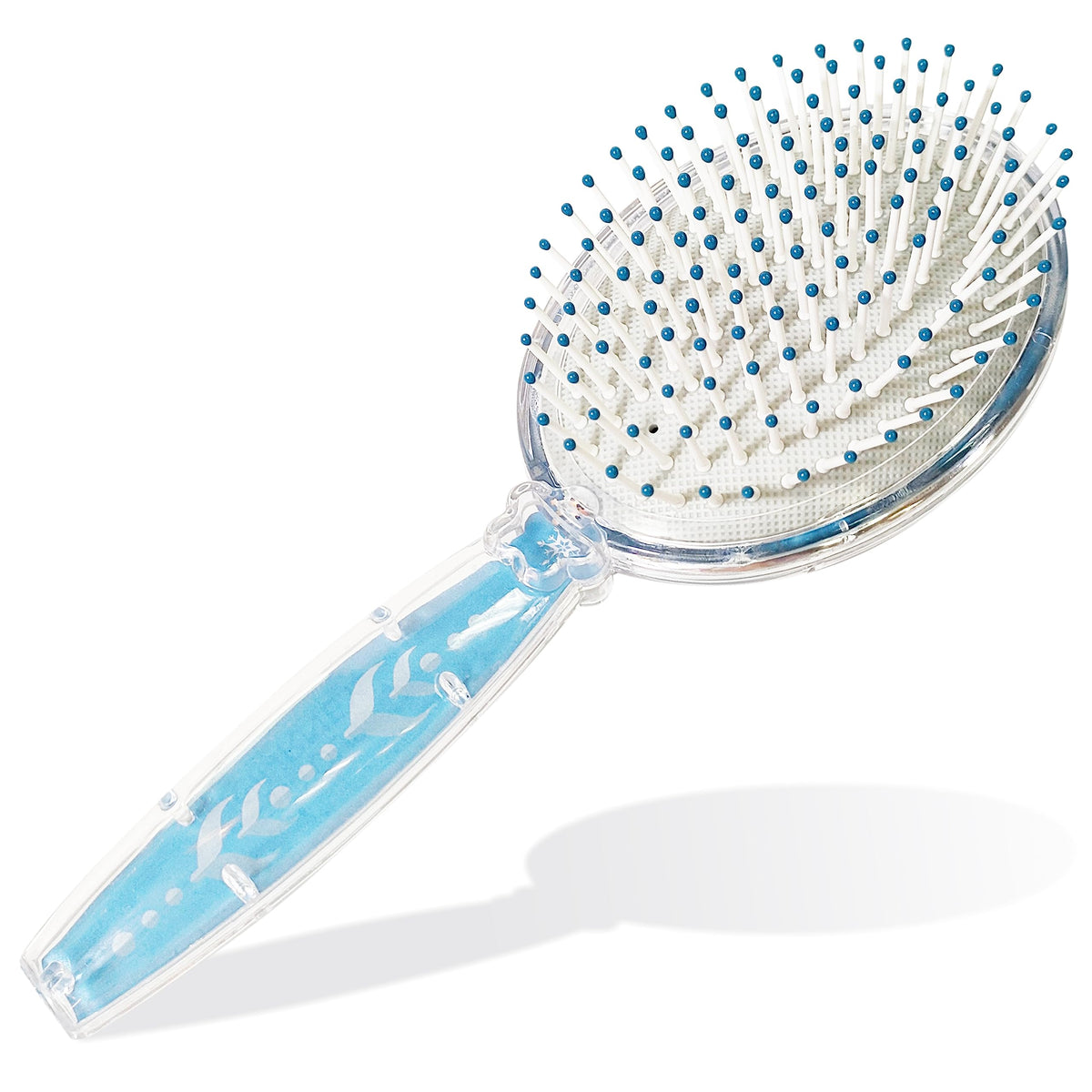 Back view of LUV HER Frozen II Hair Brush with snowflake design