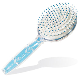 Back view of LUV HER Frozen II Hair Brush with snowflake design