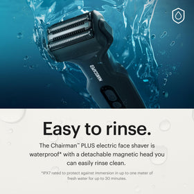 Back view of MANSCAPED The Chairman Plus showing USB-C charging port