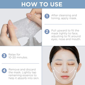 Back view of MEDIHEAL Hyaluronate Watermide Essential Face Mask packaging
