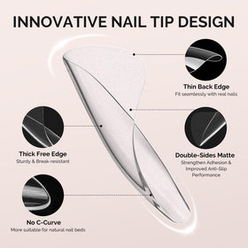 Back view of MelodySusie Square Toe Nail Tips package