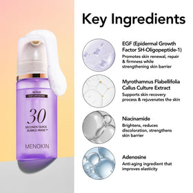 Back view of MENOKIN Bubble Mask packaging