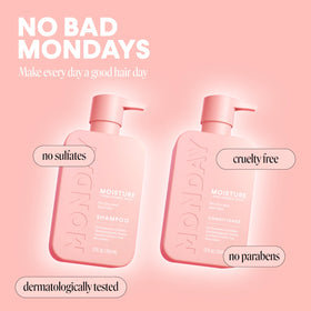 Back view of MONDAY HAIRCARE Moisture Conditioner bottle