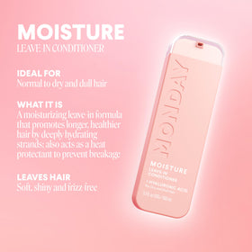 Back view of MONDAY HAIRCARE Moisture Leave-in Conditioner packaging