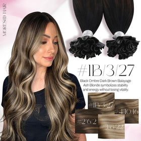 Back view of Moresoo U Tip Hair Extensions