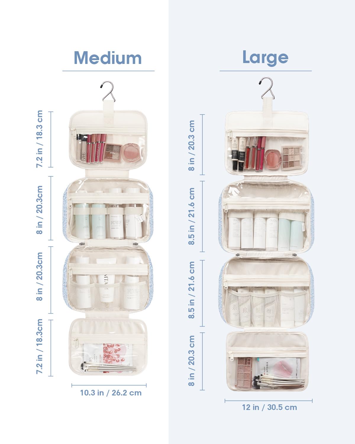 Back view of Narwey Hanging Toiletry Bag Medium